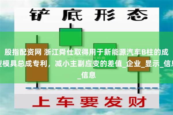 股指配资网 浙江舜仕取得用于新能源汽车B柱的成型模具总成专利，减小主副应变的差值_企业_显示_信息
